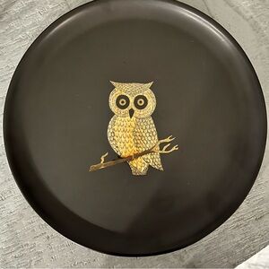 Couroc Owl 10.25 inch Plate. Vintage